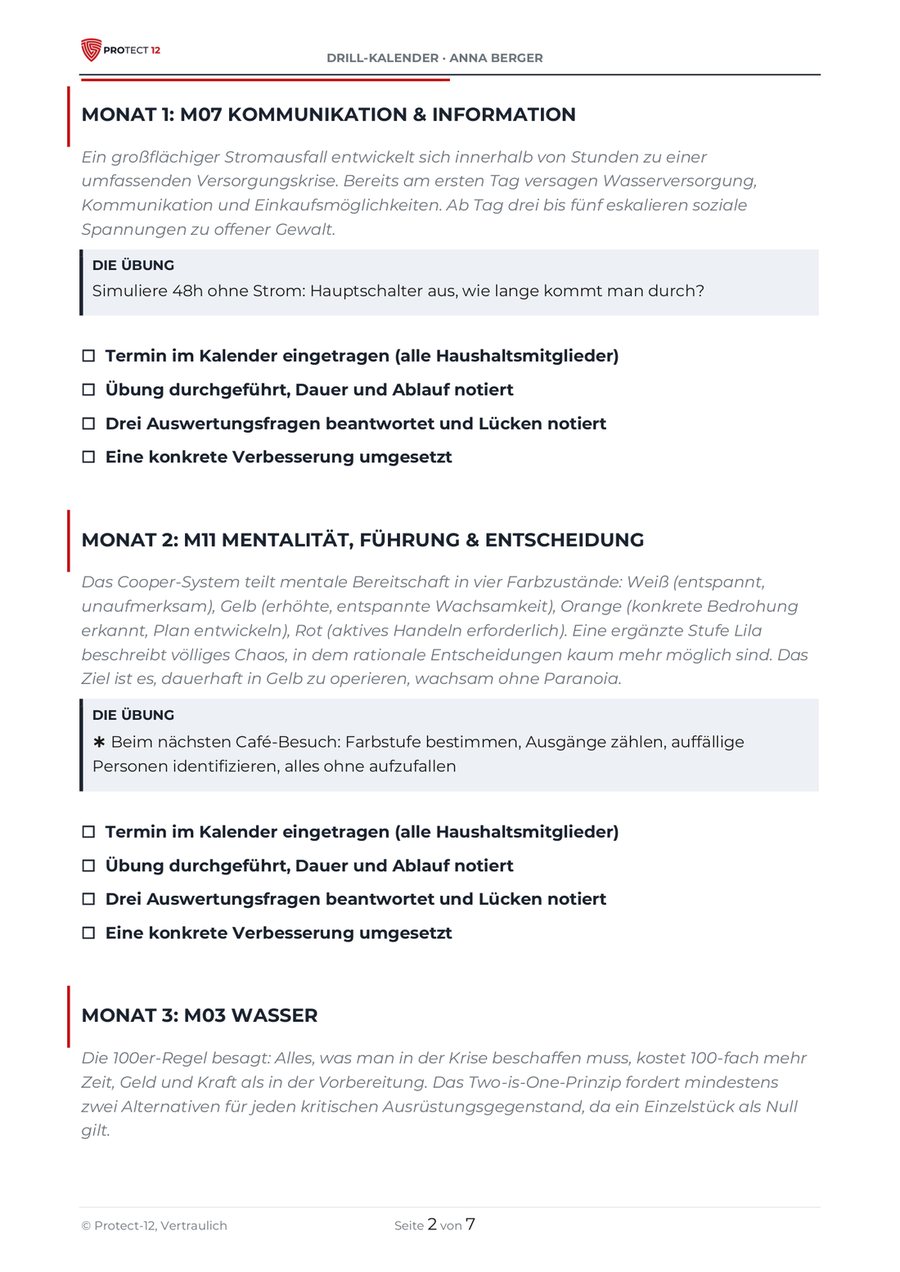 Drill-Kalender